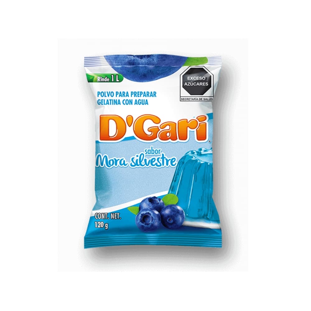 Gelatina de sabor mora silvestre D'Gari (120 g / 4.23 oz) - Imagen 1