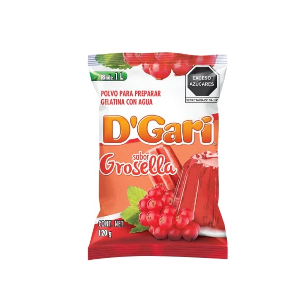 Gelatina de sabor grosella D'Gari (120 g / 4.23 oz) - Imagen 1