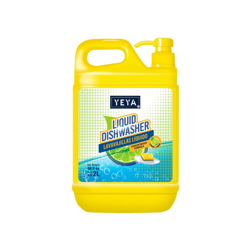 Lavavajillas líquido con aroma a limón fórmula concentrada Yeya (2 L) - Imagen 1