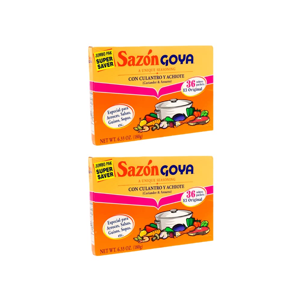 Sazón con culantro y achiote Goya (2 x 180 g / 6.34 oz) - Imagen 1