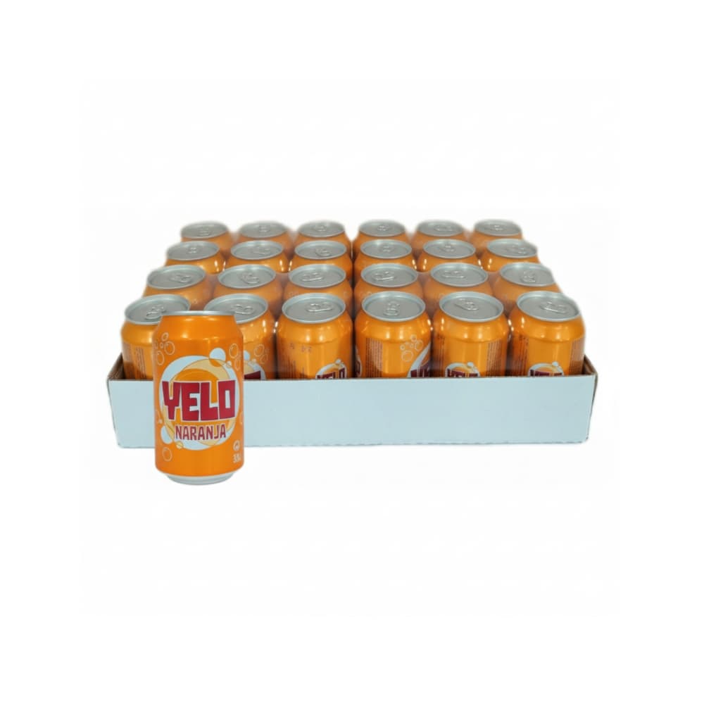 Refresco gaseado de naranja Yelo (24 x 330 ml) - Imagen 1