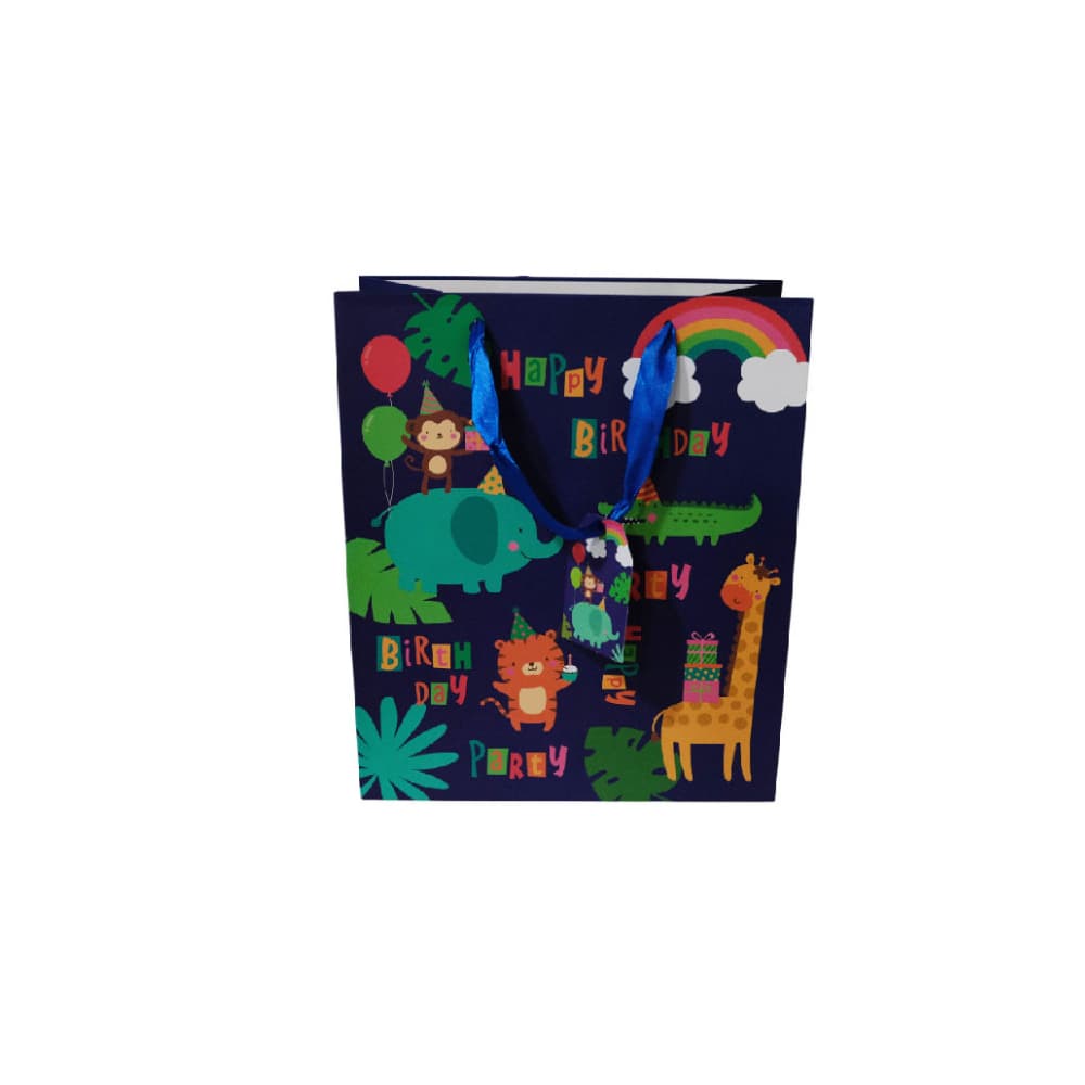 Bolsa de regalo grande con diseño de animales 25 x 13 x 29.5 cm P53 - Imagen 1