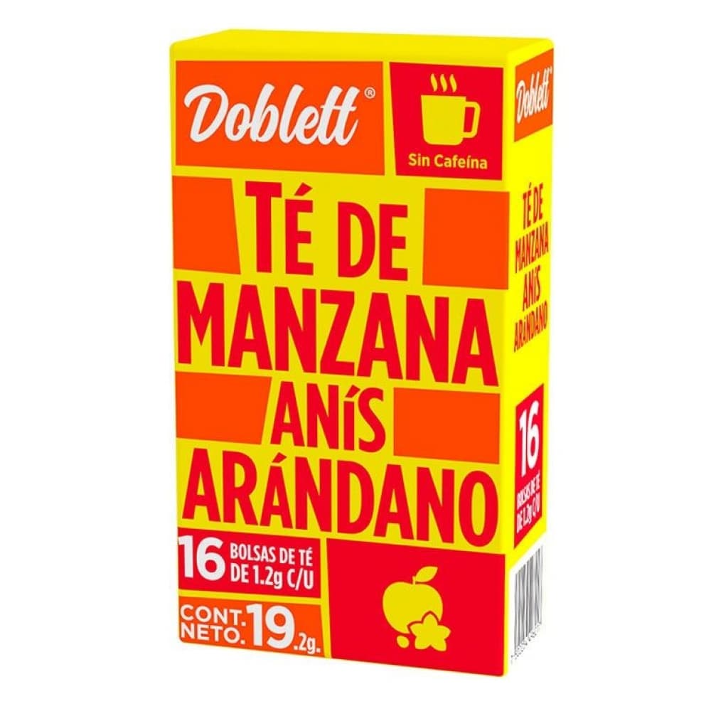 Té de manzana anís árandano sin cafeína Doblett (19.2 g) - Imagen 1