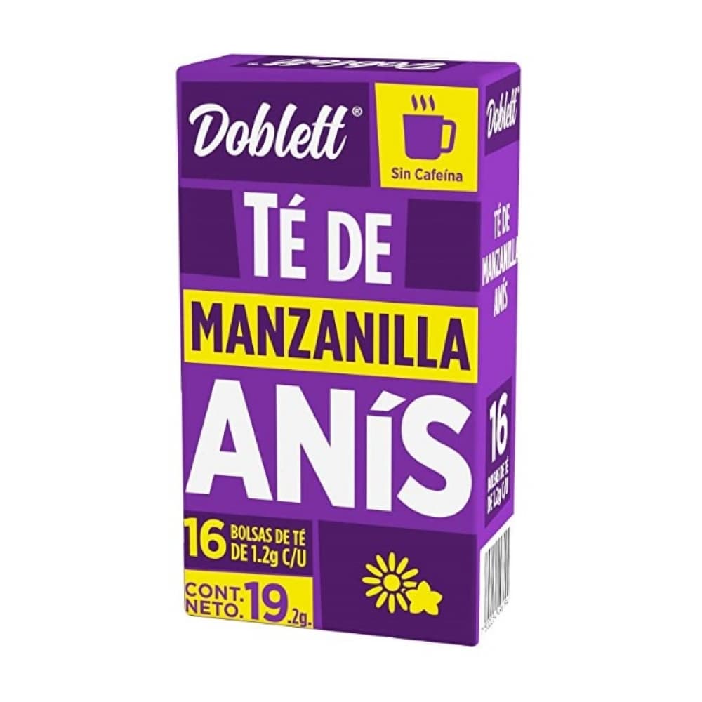 Té de manzanilla anís sin cafeína Doblett (19.2 g) - Imagen 1