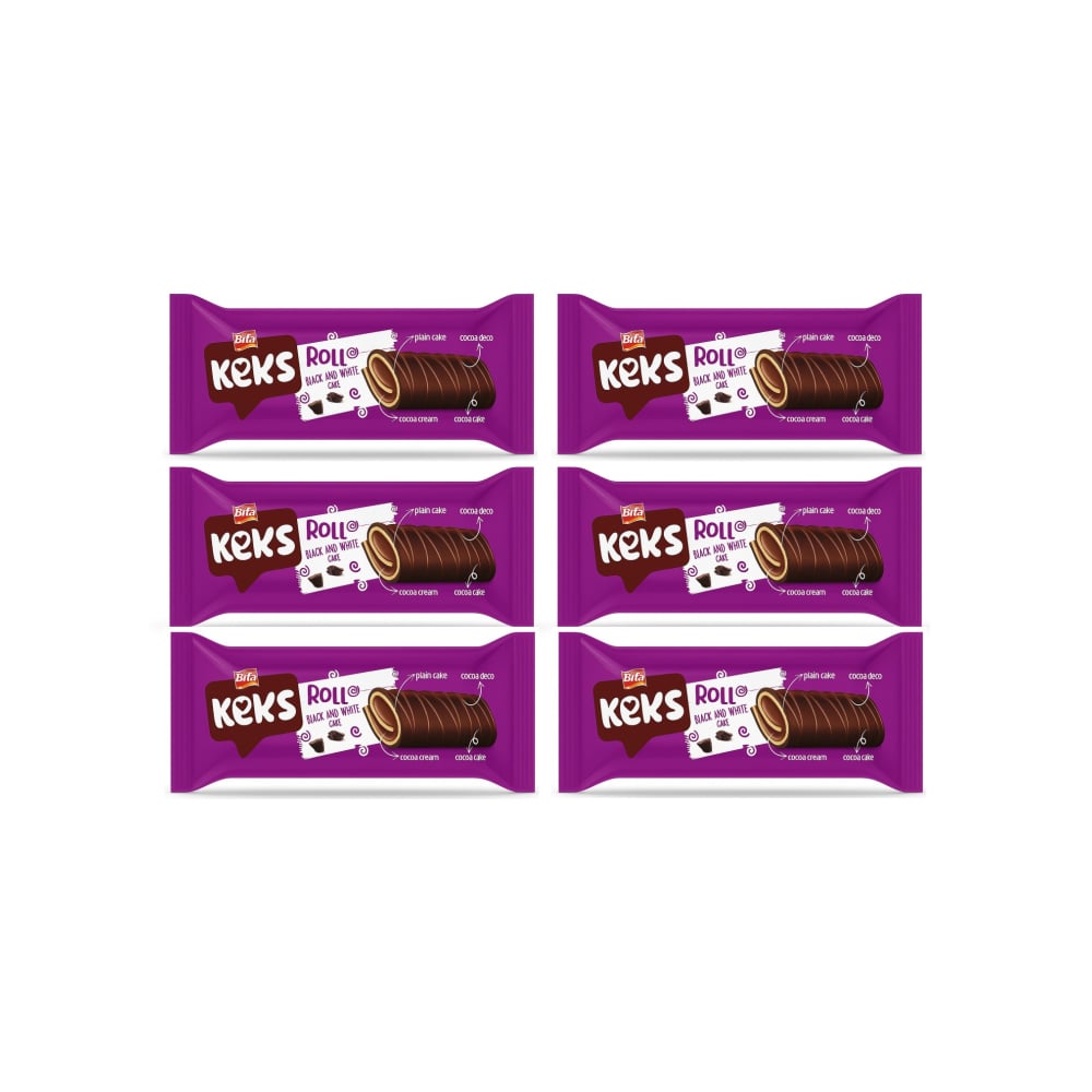 Pastelito enrollado con crema de cacao Keks Bifa (6 x 50 g / 1.76 oz) - Imagen 1