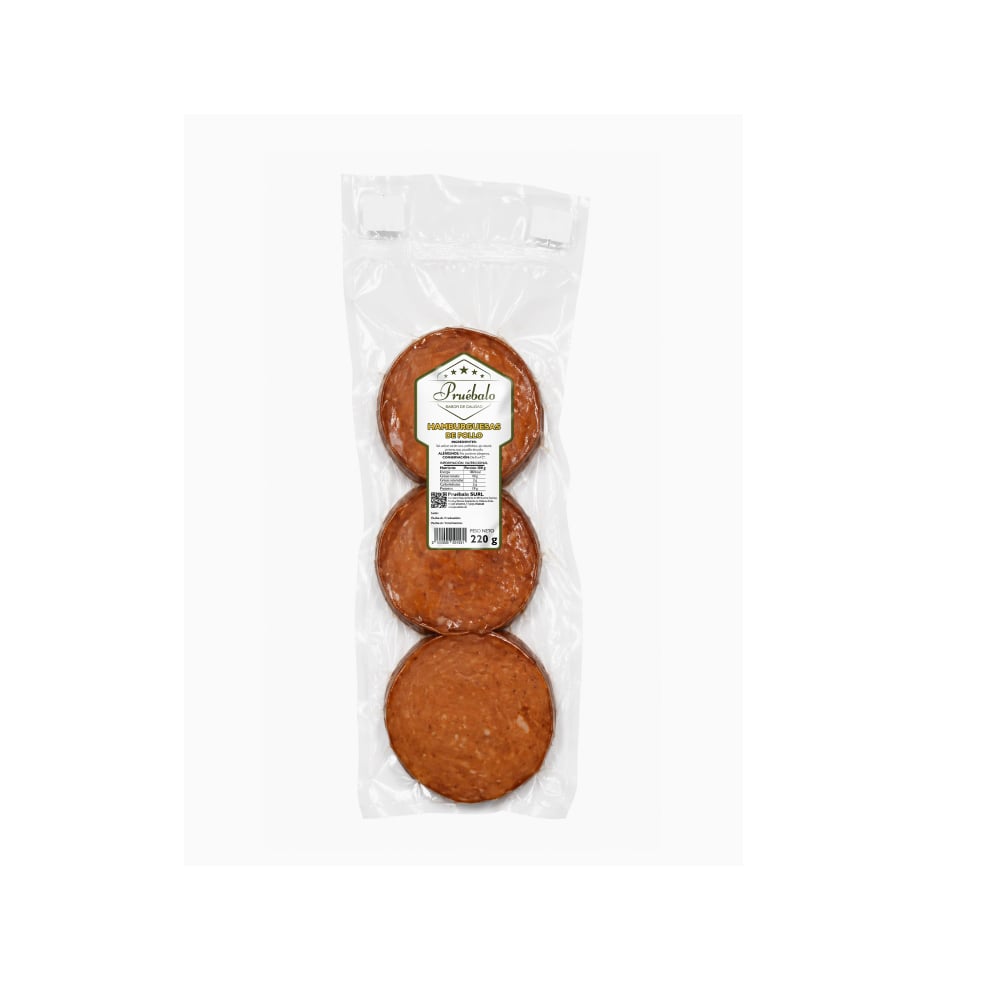 Hamburguesas de pollo Pruébalo (220 g / 7.76 oz) - Imagen 1