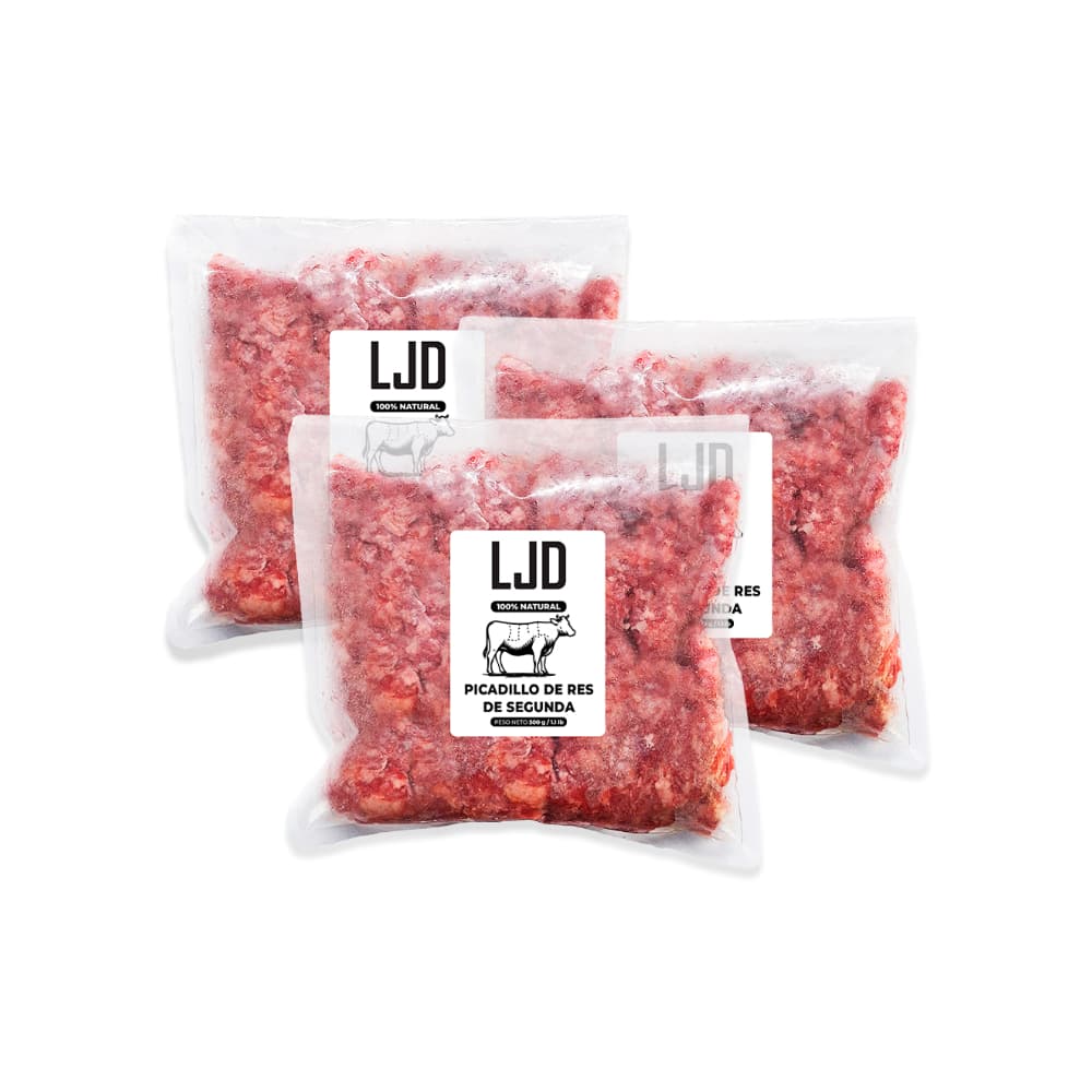 Picadillo de res de segunda LJD (3 x 500 g / 1.1 lb) - Imagen 1