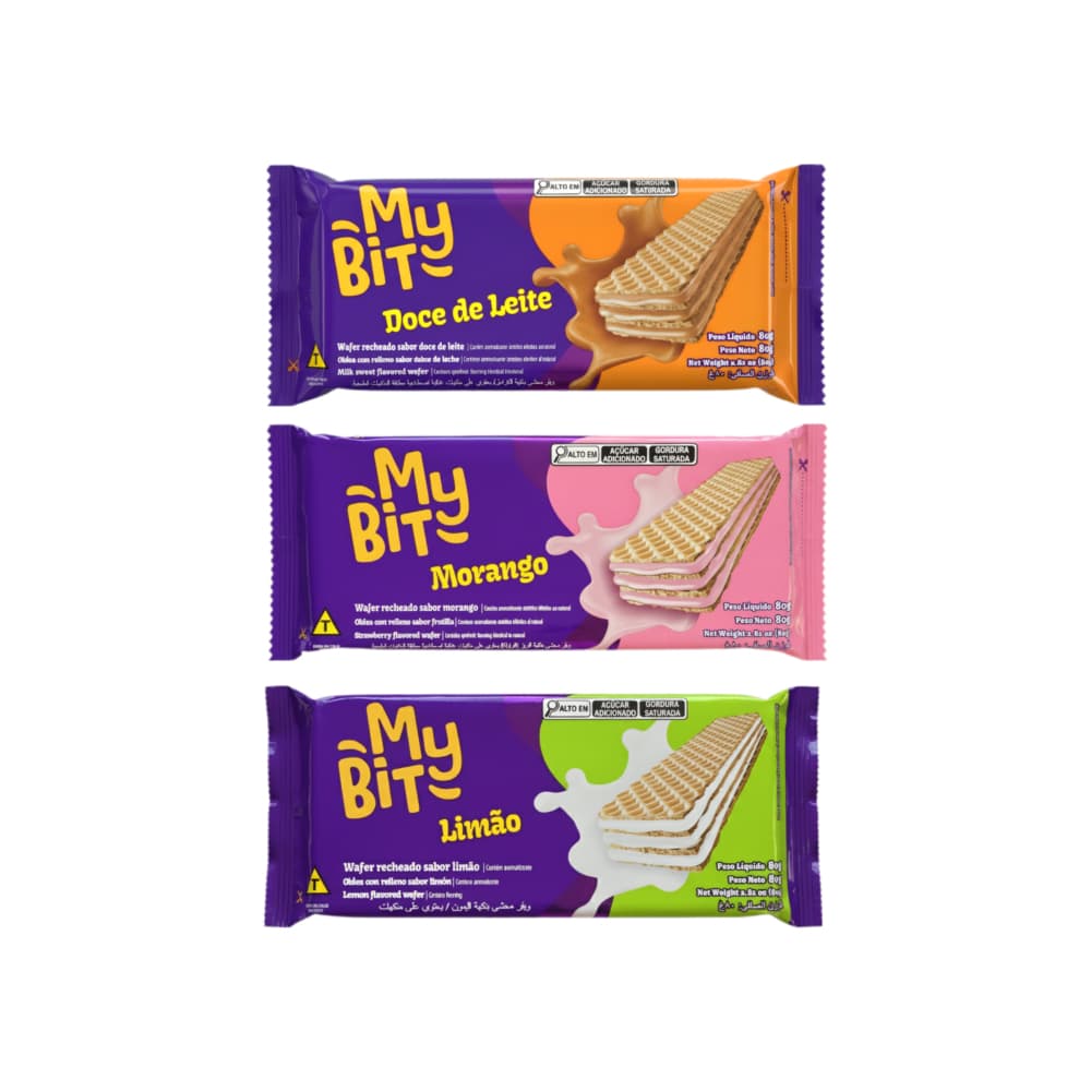 Sorbetos My Bit sabores fresa, limón y dulce de leche - Imagen 1