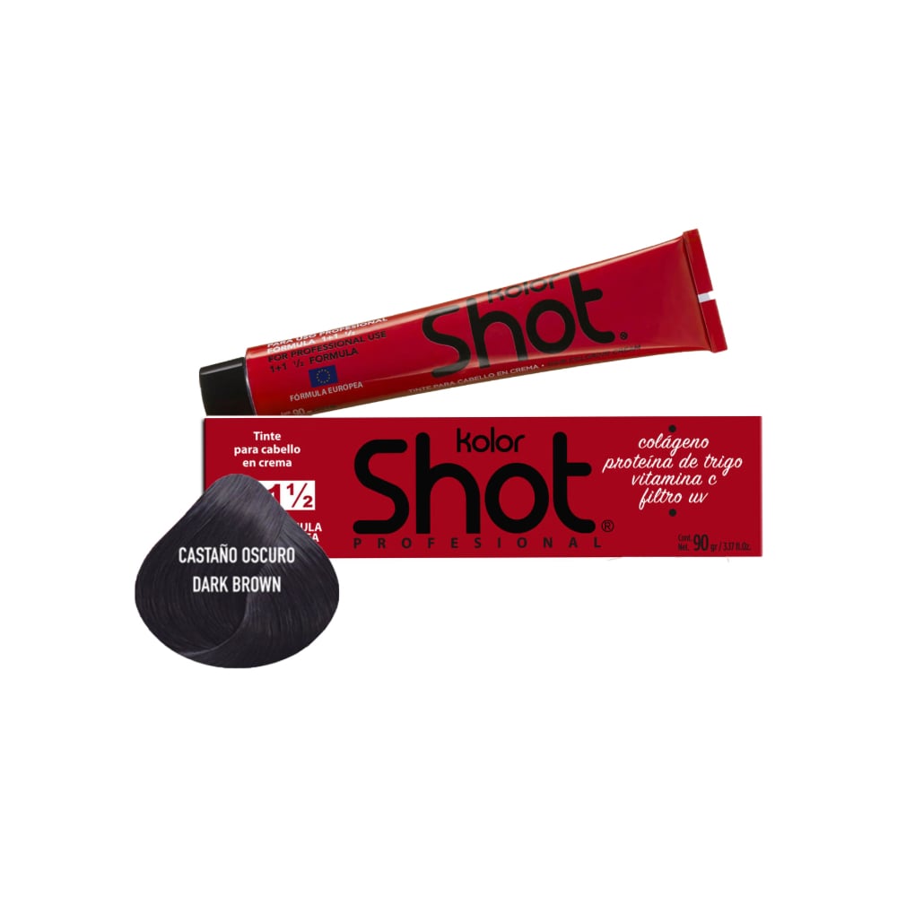 Tinte para el cabello en crema No.3 castaño oscuro Kolor Shot (90 g / 3.17 fl oz) - Imagen 1
