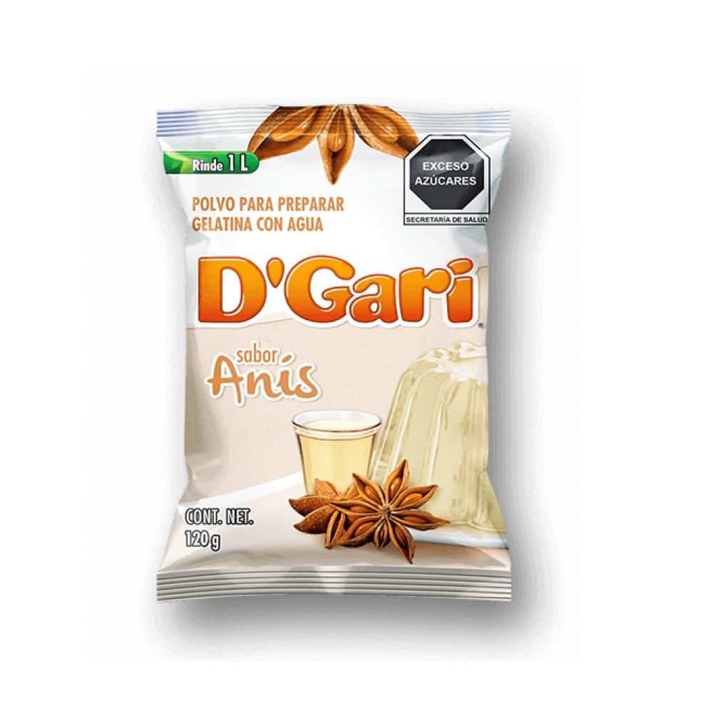 Gelatina de sabor anís D'Gari (120 g / 4.23 oz) - Imagen 1