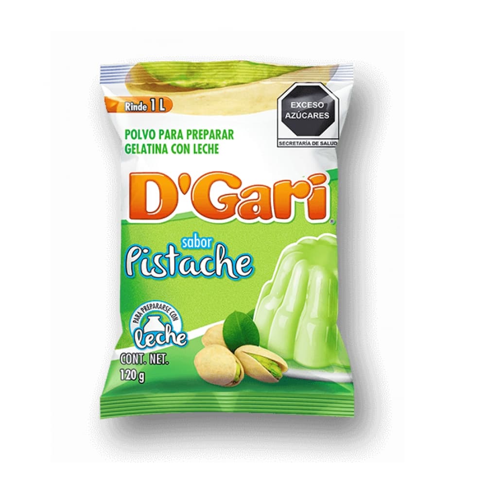Gelatina de sabor pistache D'Gari (120 g / 4.23 oz) - Imagen 1