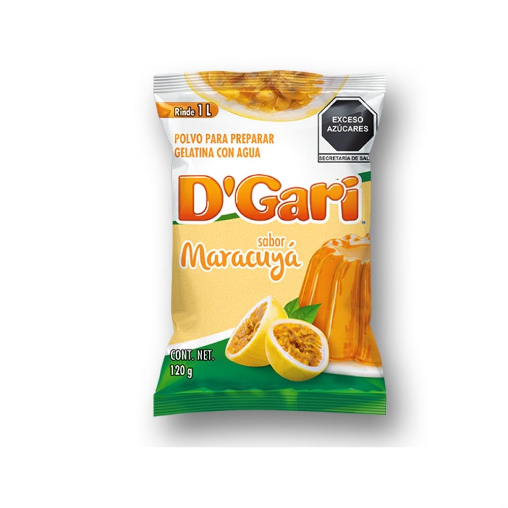 Gelatina de sabor maracuyá D'Gari (120 g / 4.23 oz) - Imagen 1