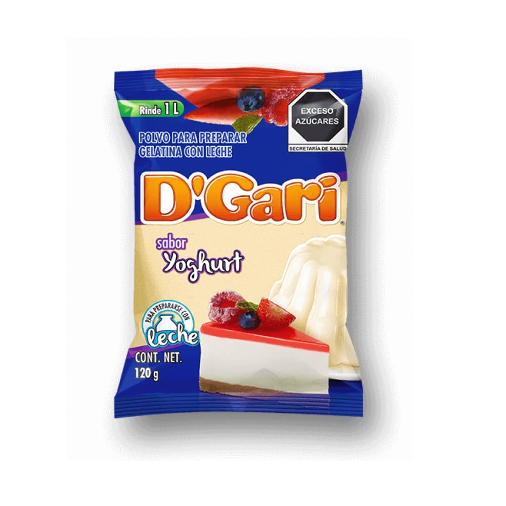 Gelatina de sabor yoghurt D'Gari (120 g / 4.23 oz) - Imagen 1