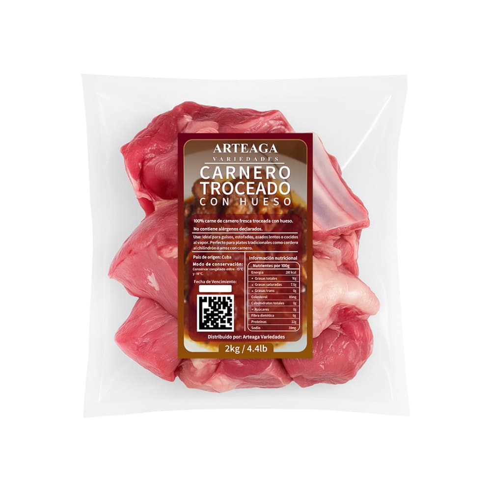 Carne de carnero troceada con hueso Arteaga Variedades (2 kg / 4.4 lb) - Imagen 1