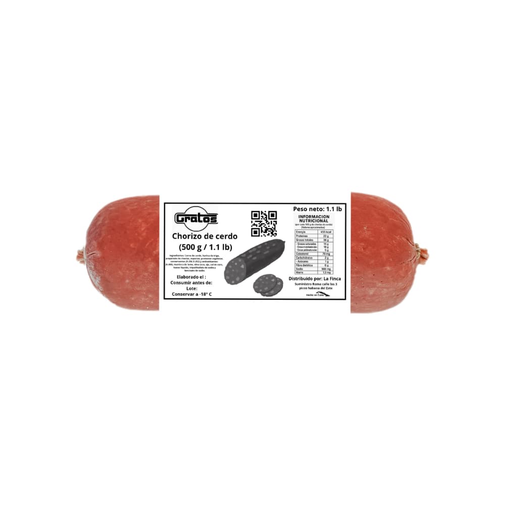 Chorizo de cerdo Gratos (500 g / 1.1 lb) - Imagen 1