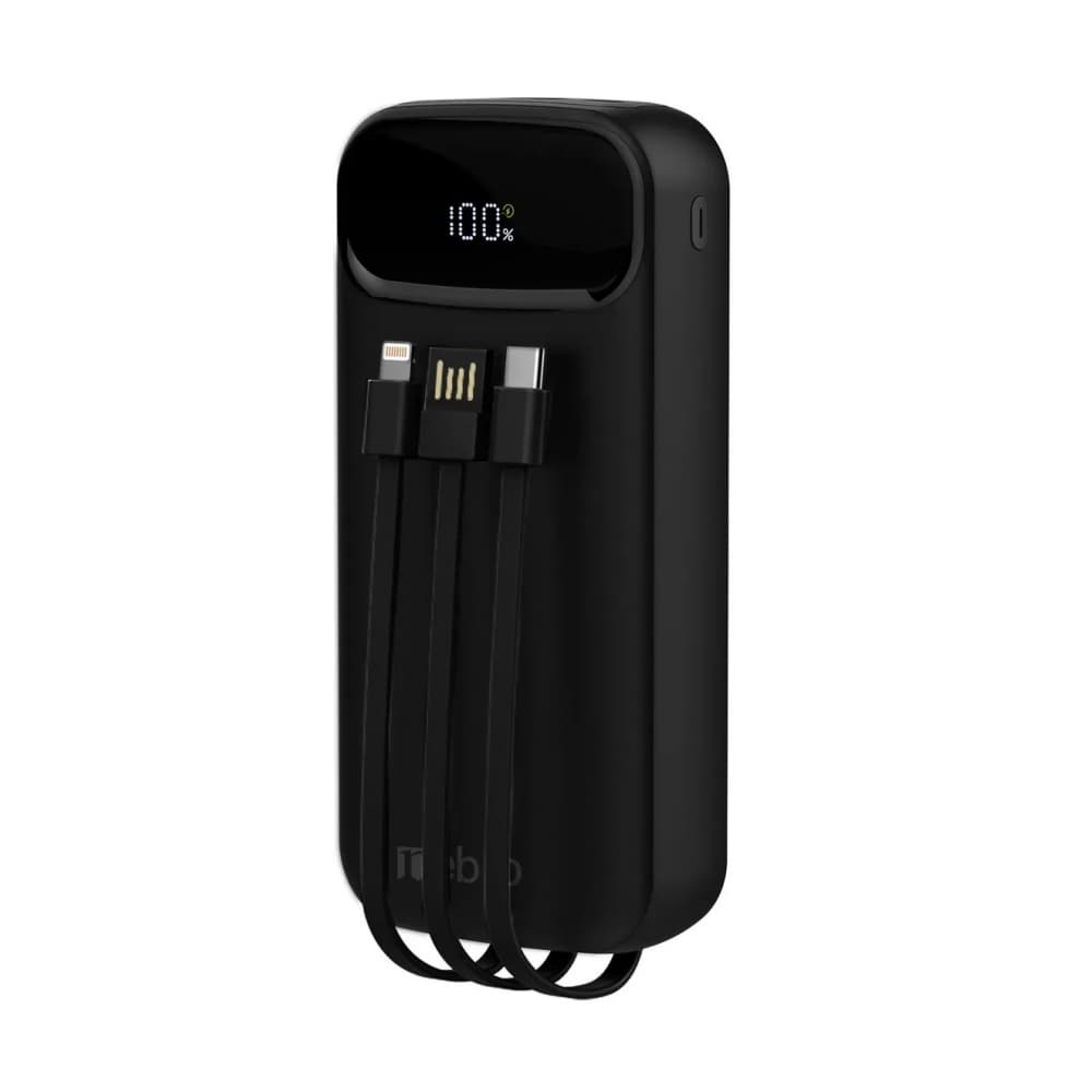 Batería portátil de carga rápida de 20000 mAh color negro Nebro WB-037 - Imagen 1