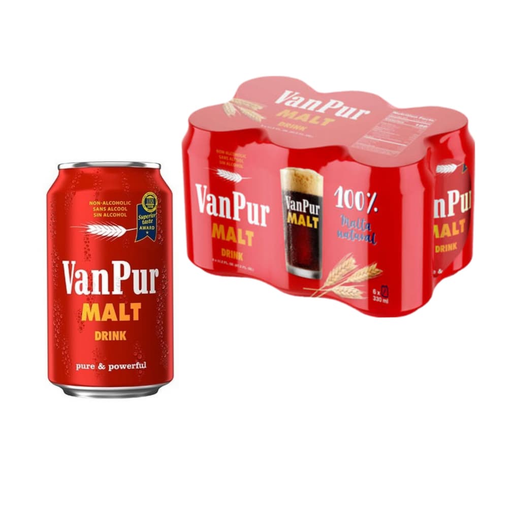 Malta sin alcohol Van Pur (6 x 330 ml) - Imagen 1