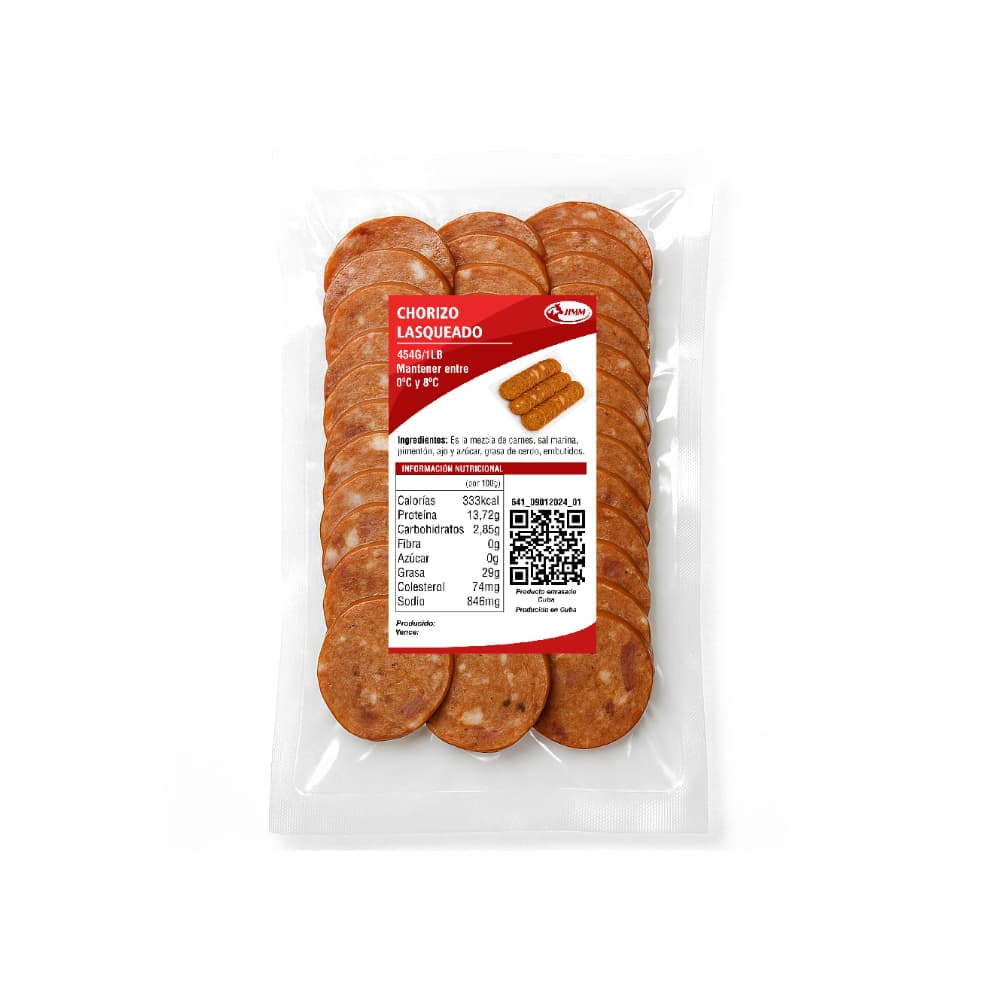 Chorizo vela lasqueado Jimm (454 g / 1 lb) - Imagen 1