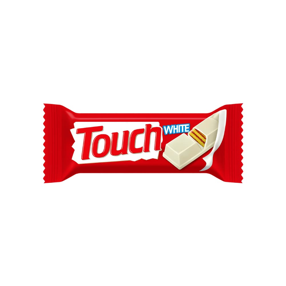 Barquillo cubierto de cocolín blanco con crema de café Touch (33 g / 1.16 oz) - Imagen 1