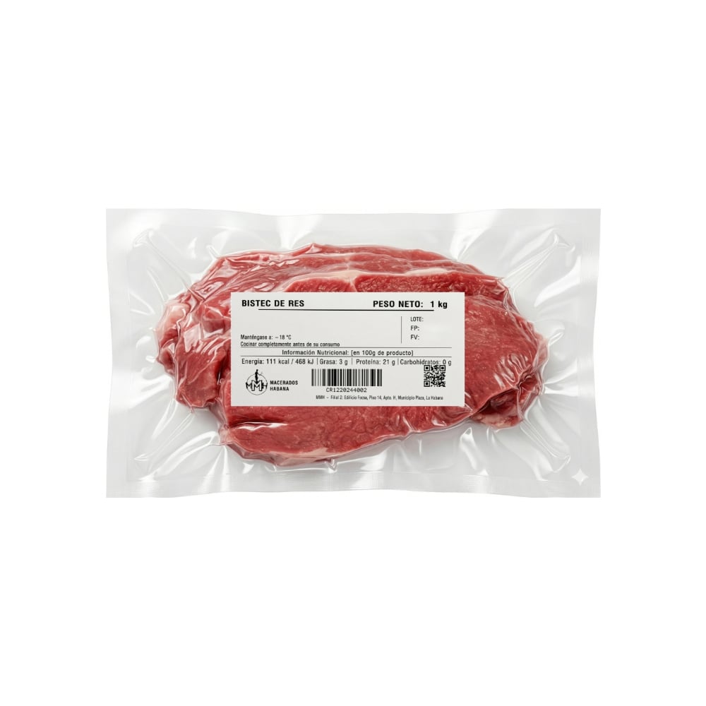 Bistec de res Macerados Habana (1 kg / 2.2 lb) - Imagen 1