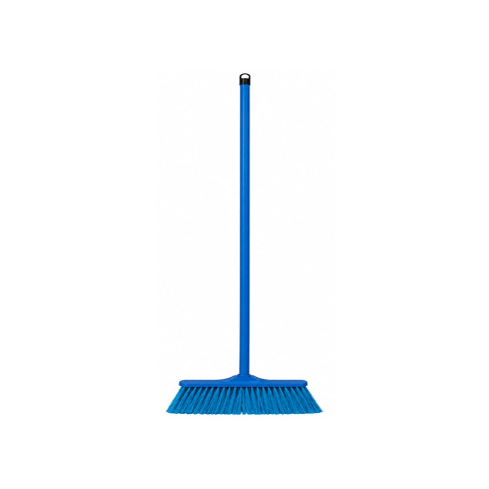Escoba con mango de madera y cepillo azul XL Soluciones - Imagen 1