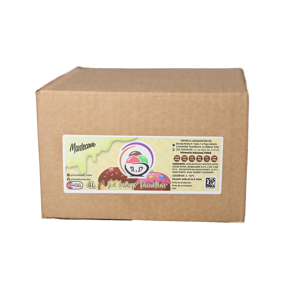 Helado sabor mantecado R&D (4 L) - Imagen 1