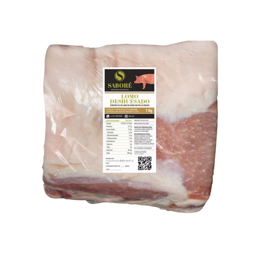 Lomo de cerdo deshuesado Saboré (1 kg / 2.2 lb) - Imagen 1