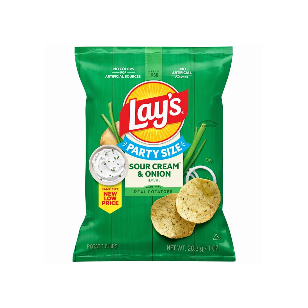 Papas fritas, sabor a crema agria y cebolla Lay's (28.3 g / 1 oz) - Imagen 1
