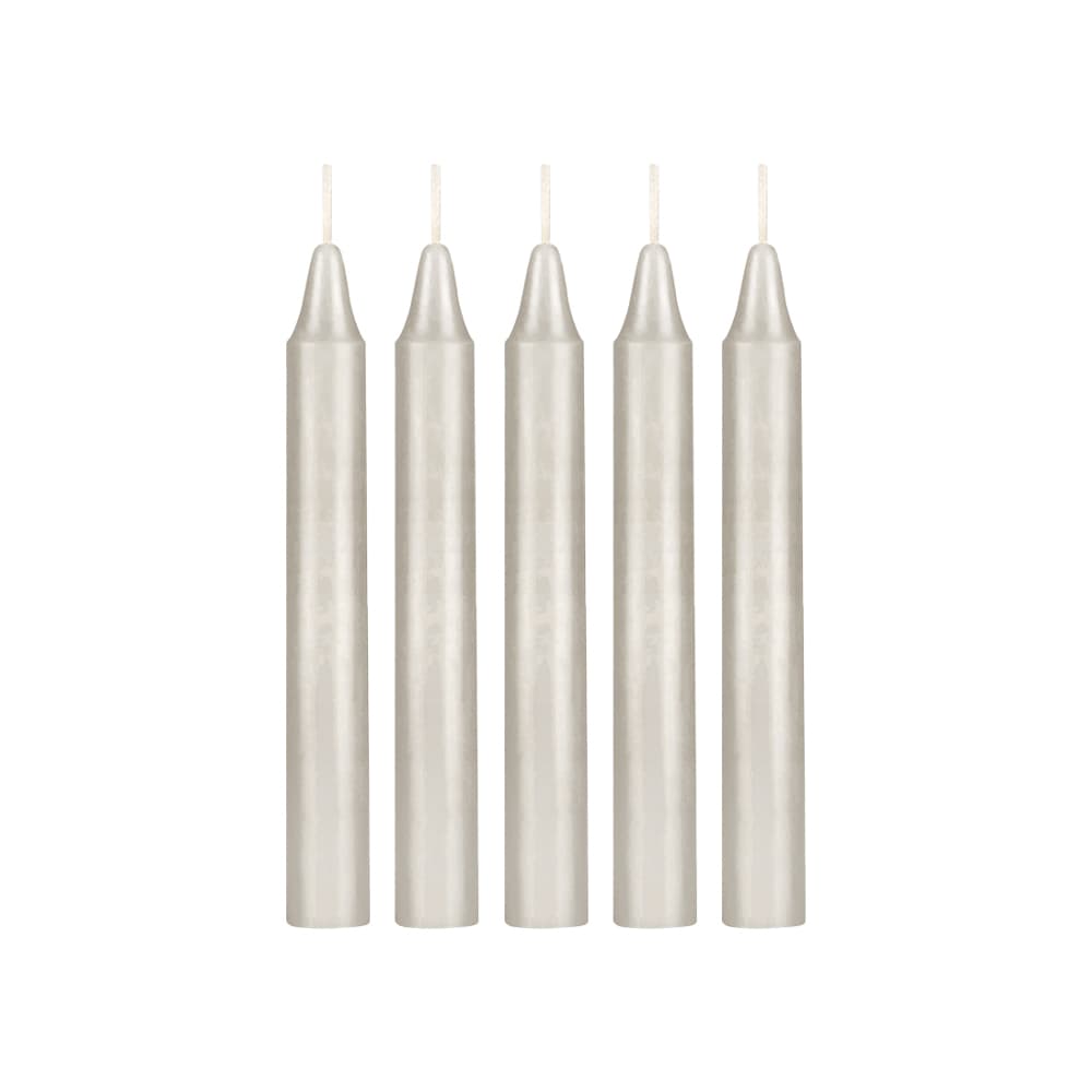 Velas de cera color blanco Vélazon (5 U) - Imagen 1