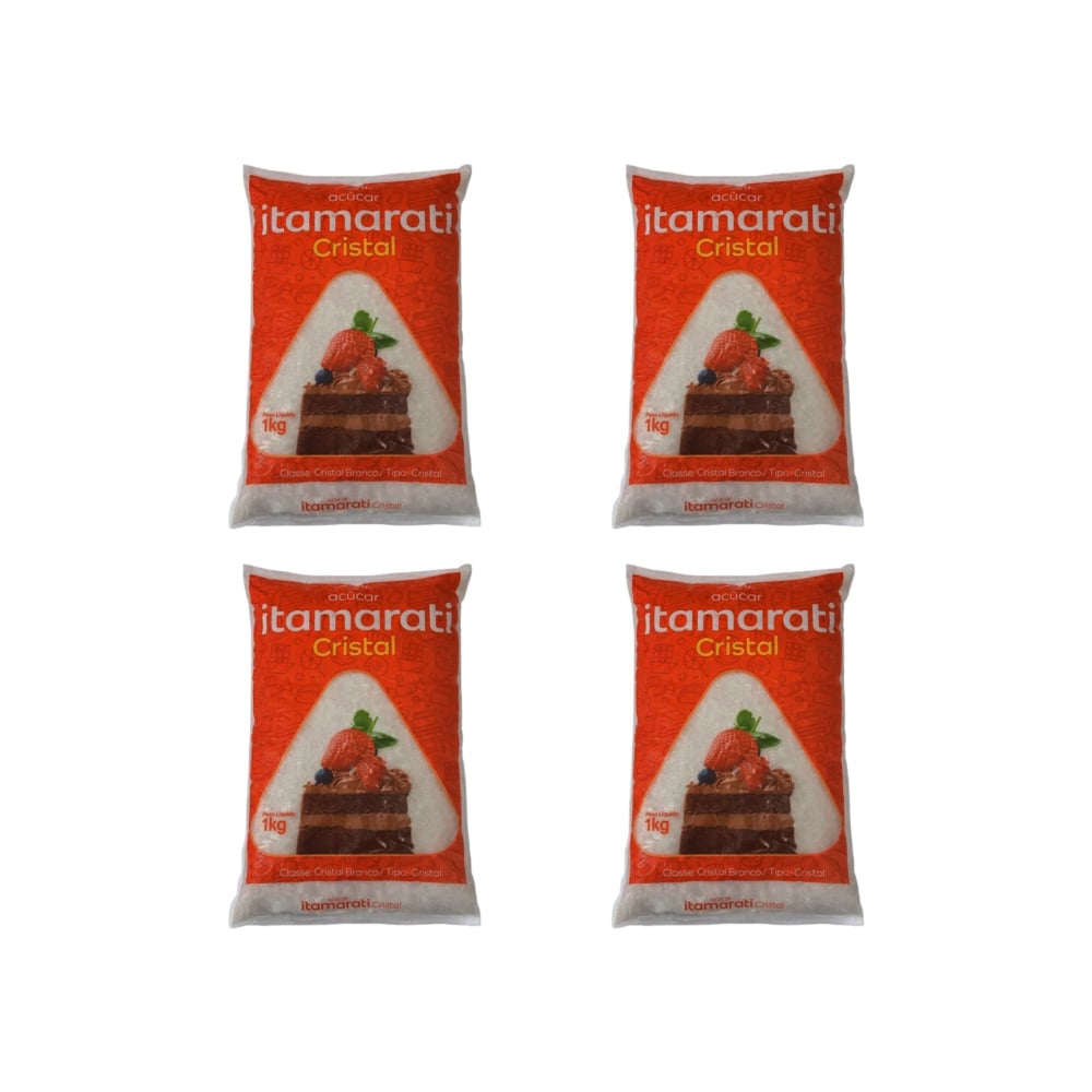 Azúcar blanca cristal Itamarati (4 x 1 kg / 2.2 lb) - Imagen 1