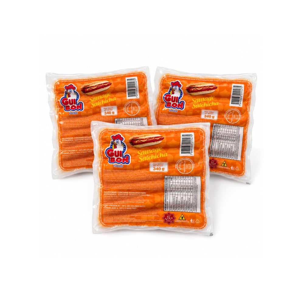 Salchichas de pollo Gui Bon Foods (3 x 340 g / 12 oz) - Imagen 1
