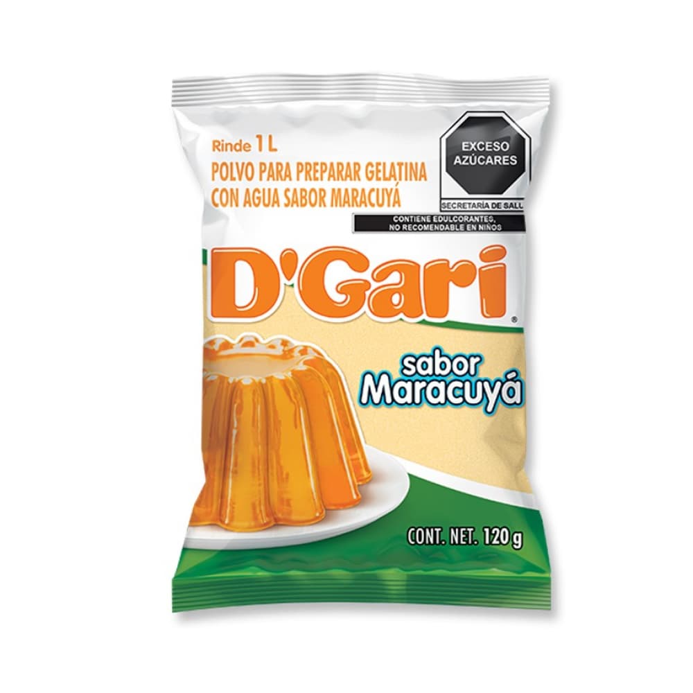 Gelatina sabor maracuya D'Gari (120 g / 4.2 oz) - Imagen 1