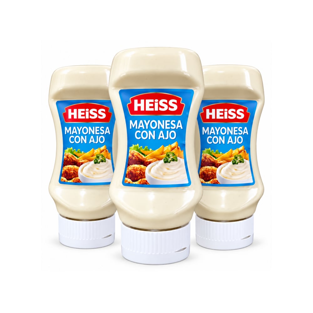 Mayonesa con ajo Heiss (3 x 260 g / 9.17 oz) - Imagen 1