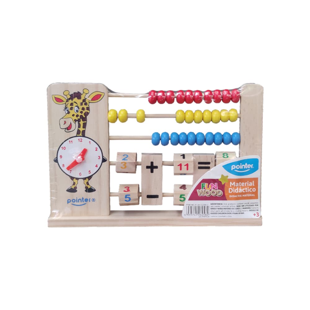 Ábaco - juguete didáctico - con reloj y números para suma y resta Pointer - Imagen 1
