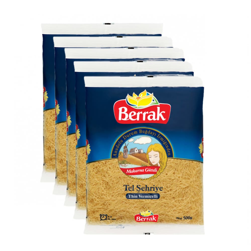 Pastas cortas - fideos vermicelli - Berrak (5 x 500 g / 1.1 lb) - Imagen 1