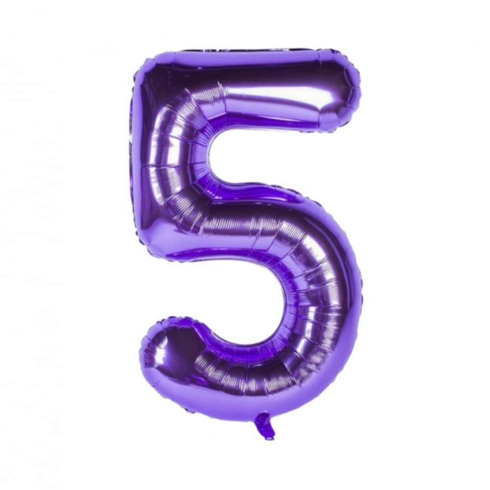 Globo morado número 5 de 32 pulgadas Balloon - Imagen 1