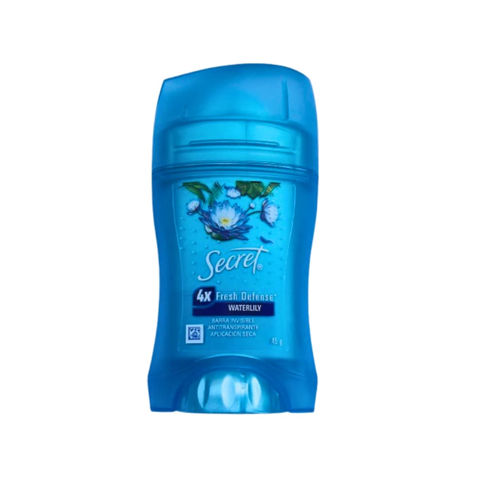 Desodorante nueva defensa nenúfar barra invisible Secret (45 g / 1.6 oz) - Imagen 1