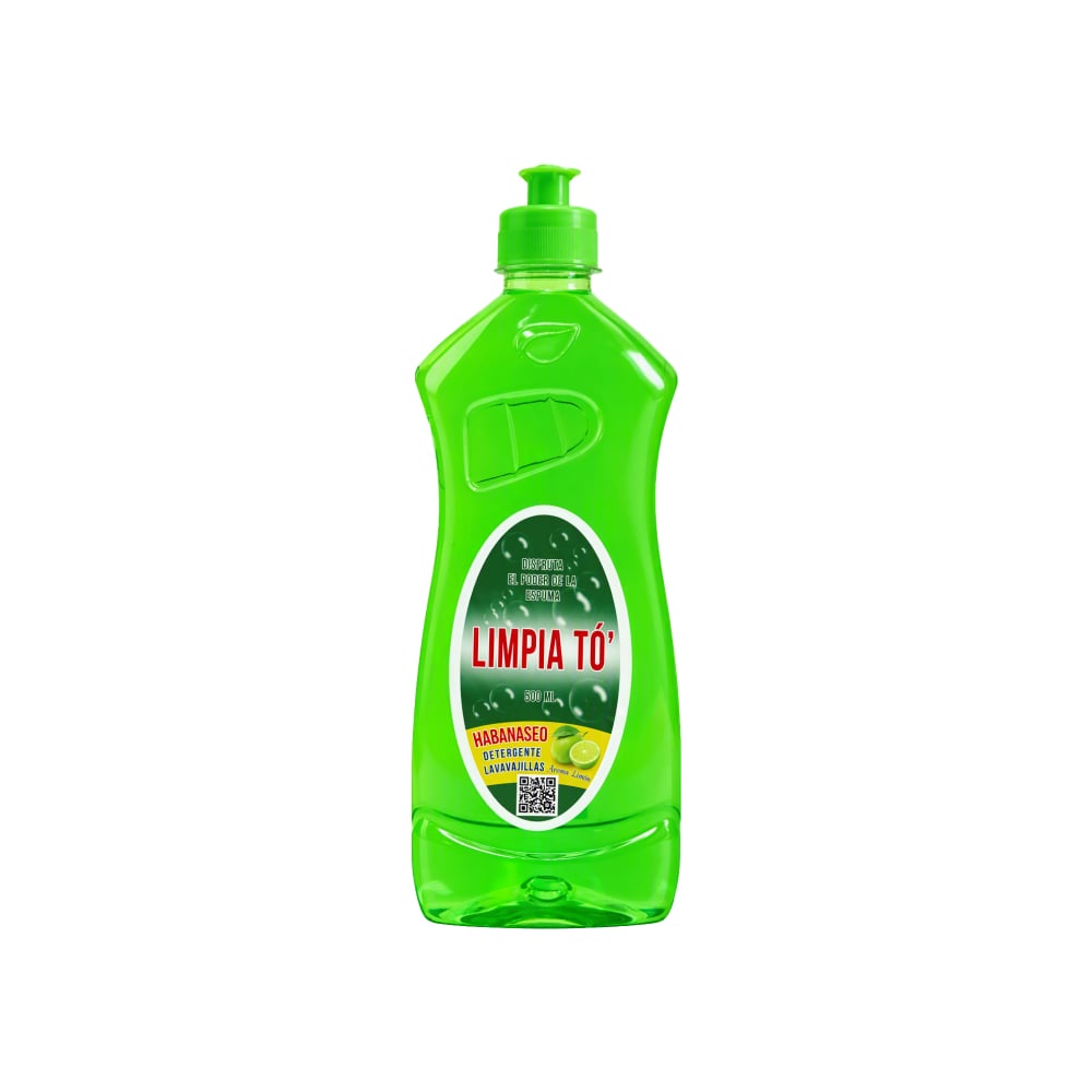 Detergente lavavajillas aroma limón Limpia Tó' Habanaseo (500 ml) - Imagen 1