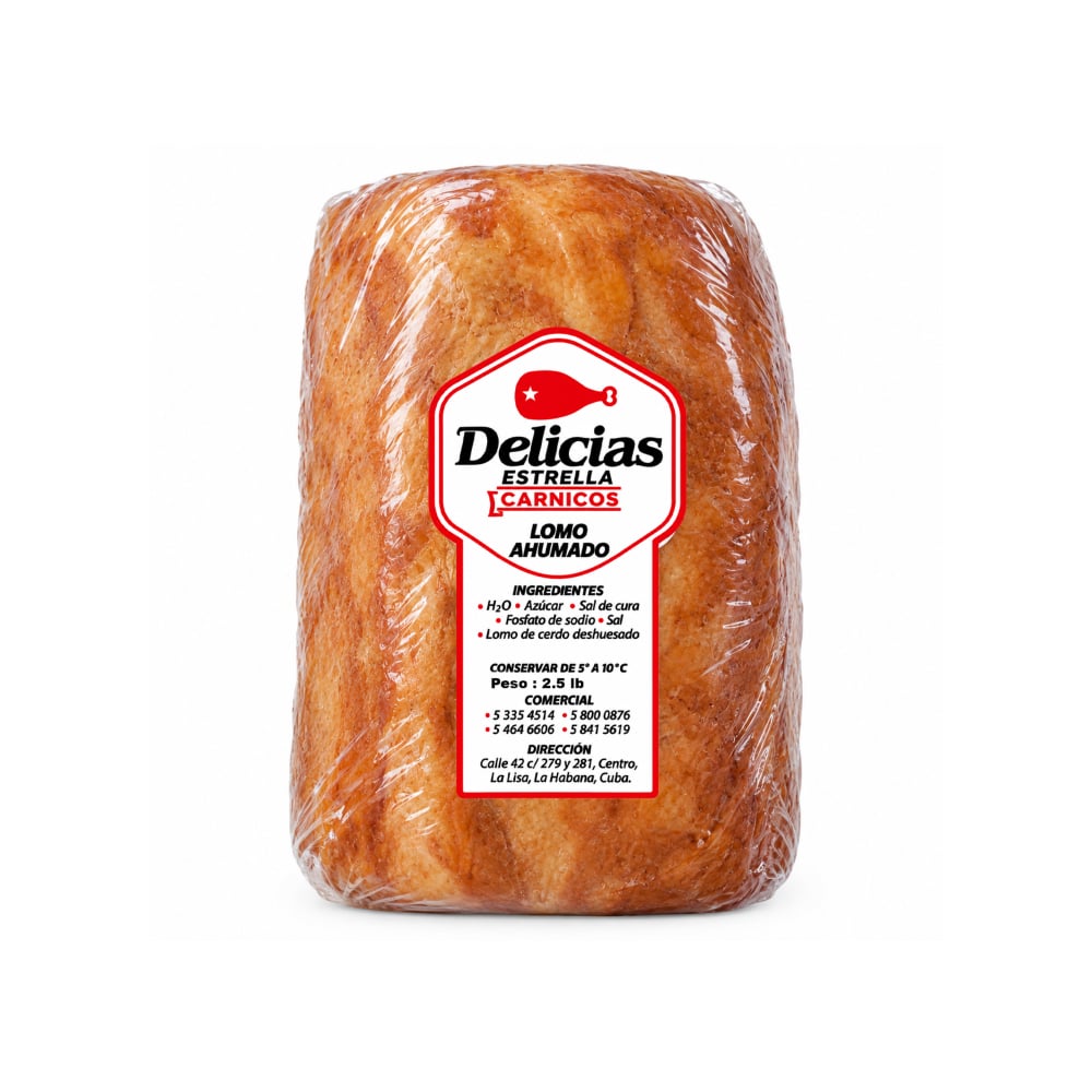 Lomo ahumado Delicias Estrella (1.13 kg / 2.5 lb) - Imagen 1