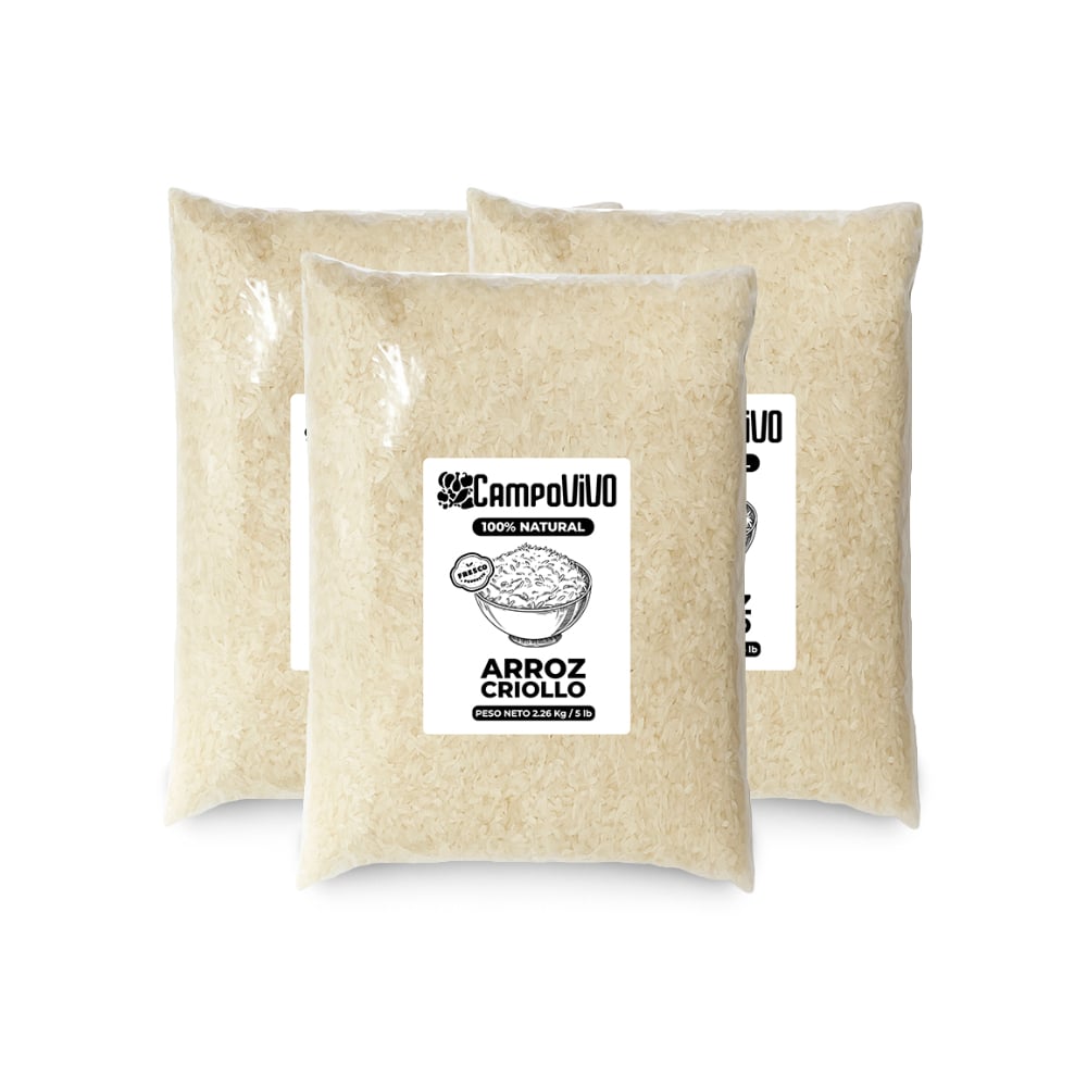 Arroz criollo Campo Vivo (3 x 2.26 kg / 5 lb) - Imagen 1