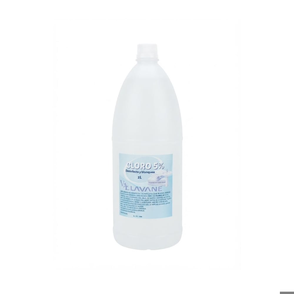Cloro con hipoclorito de sodio concentrado al 5% de claro activo Lavane (2 L) - Imagen 1
