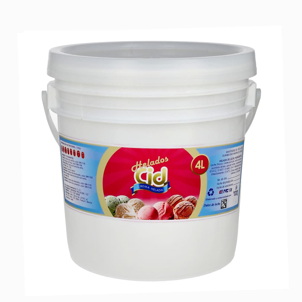 Helado sabor dulce de leche CID (4 L) - Imagen 1
