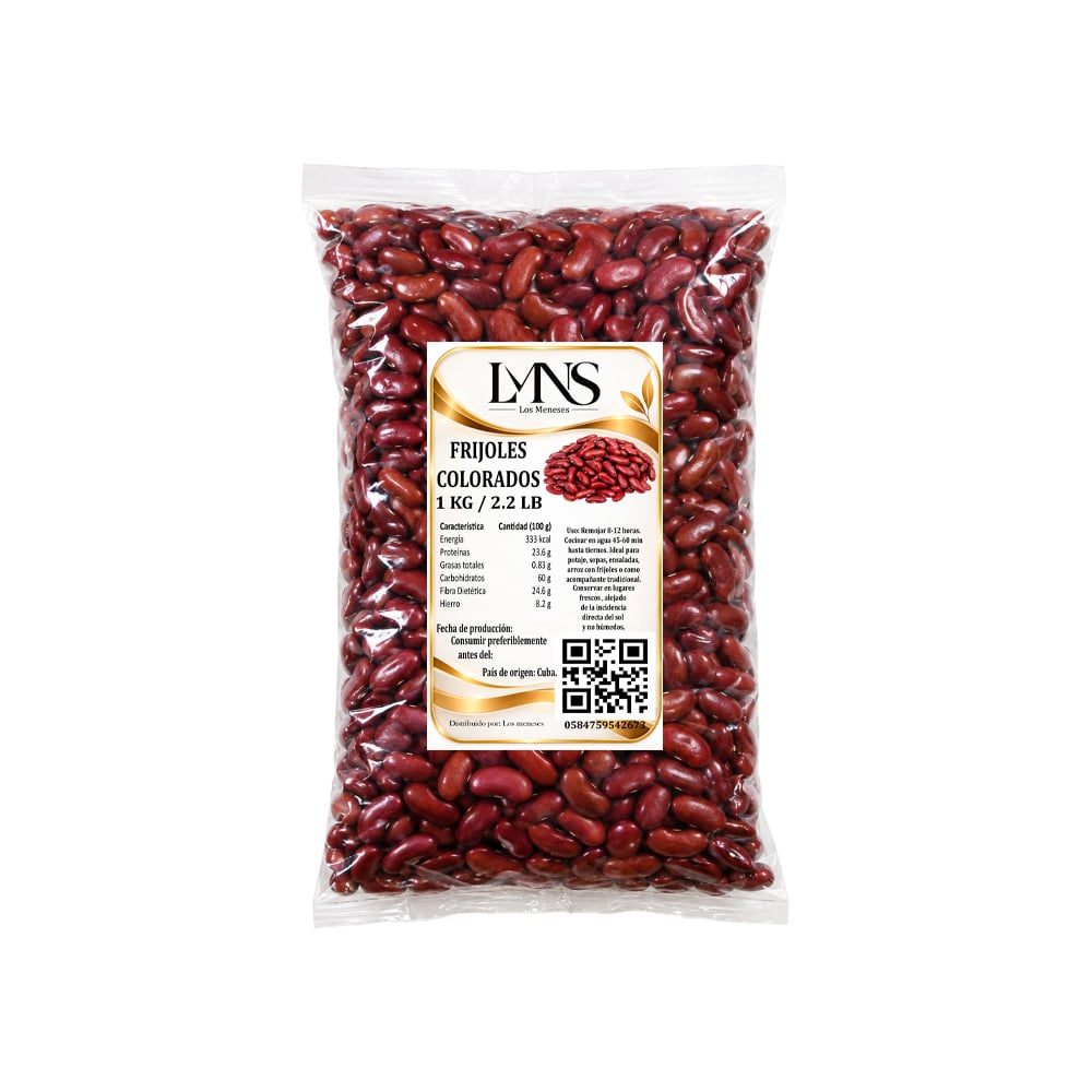 Frijoles colorados Los Meneses (1 kg / 2.2 lb) - Imagen 1