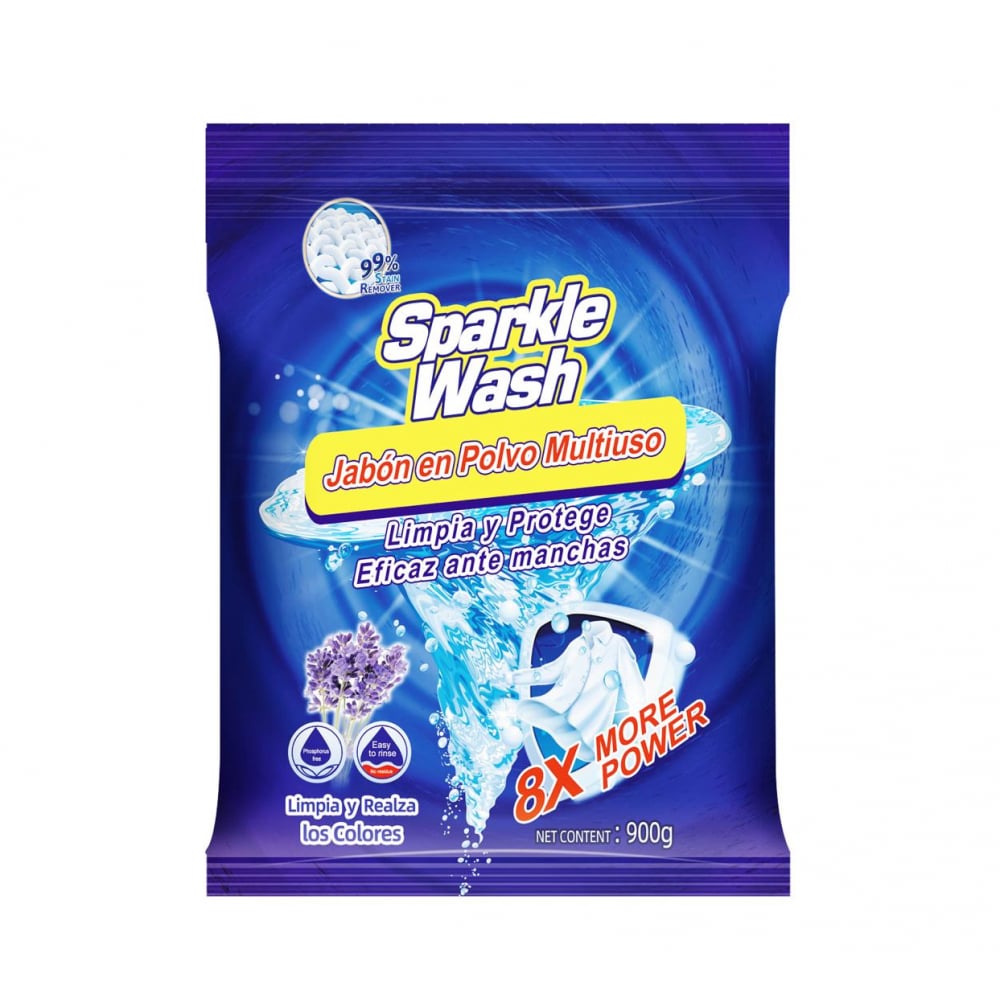 Detergente en polvo Sparkle Wash (900 g / 1.98 lb) - Imagen 1