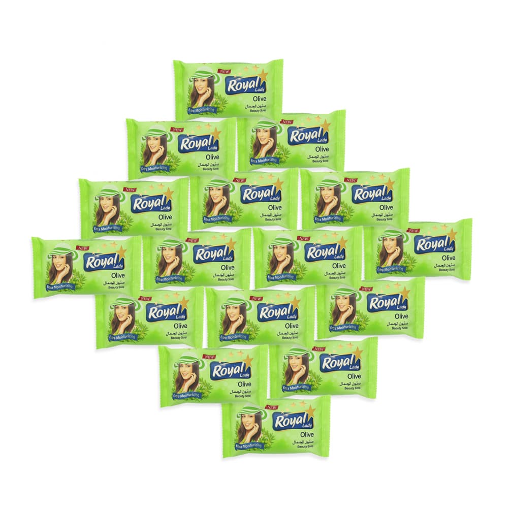 Jabón de tocador con aroma a oliva Royal Lady (16 x 80 g / 2.82 oz) - Imagen 1