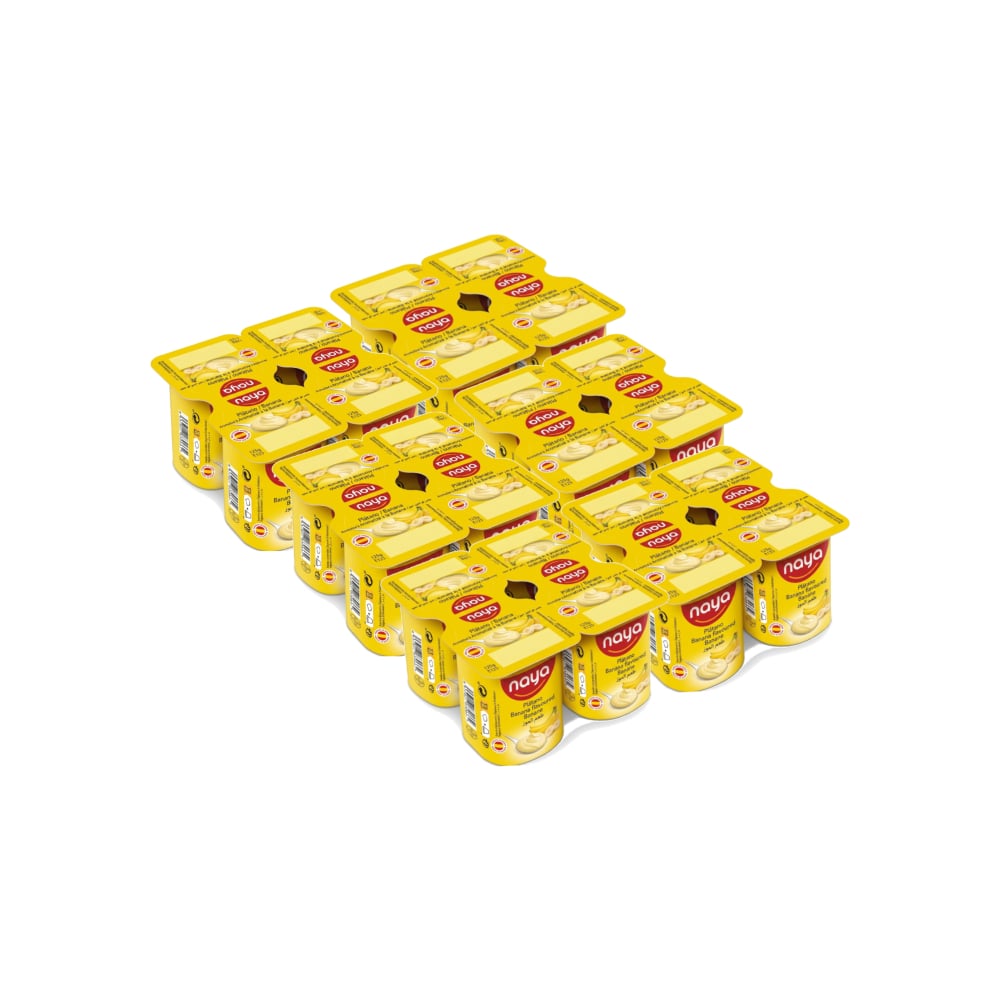 Yogurt pasteurizado sabor plátano Naya (24 x 125 g / 4.41 oz) - Imagen 1