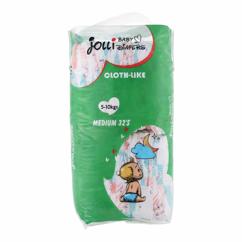 Pañales desechables para bebé talla M Jolli (32 U) - Imagen 1