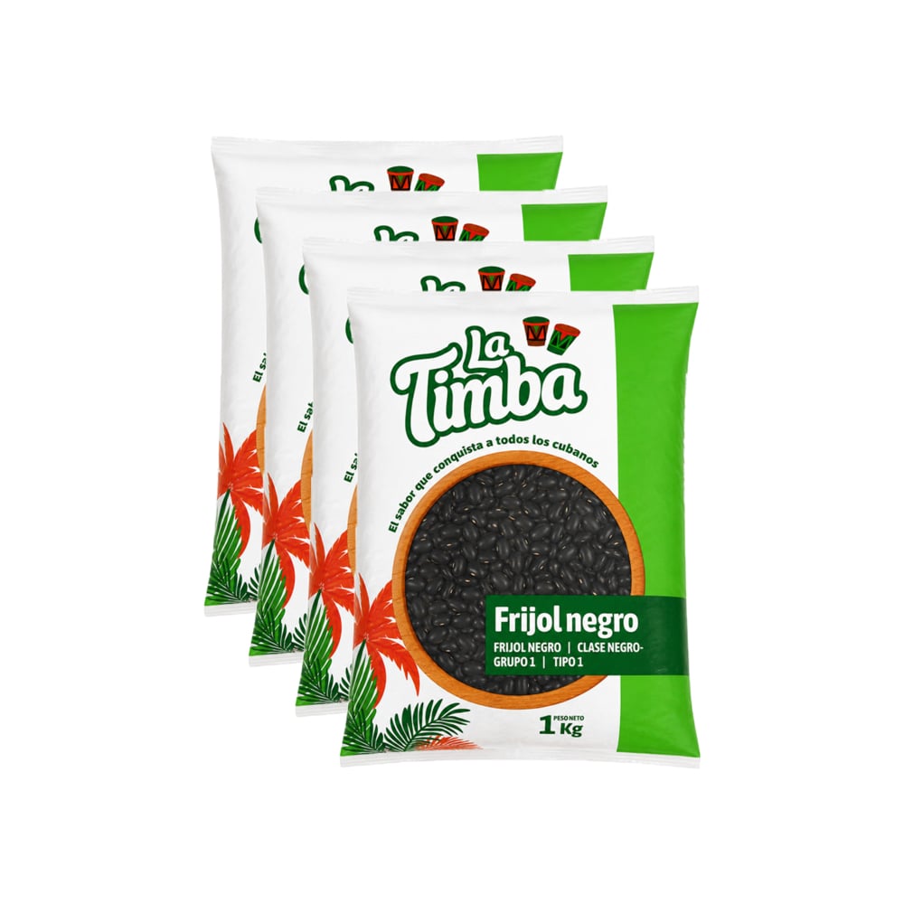 Frijoles negros La Timba (4 x 1 kg / 2.2 lb) - Imagen 1