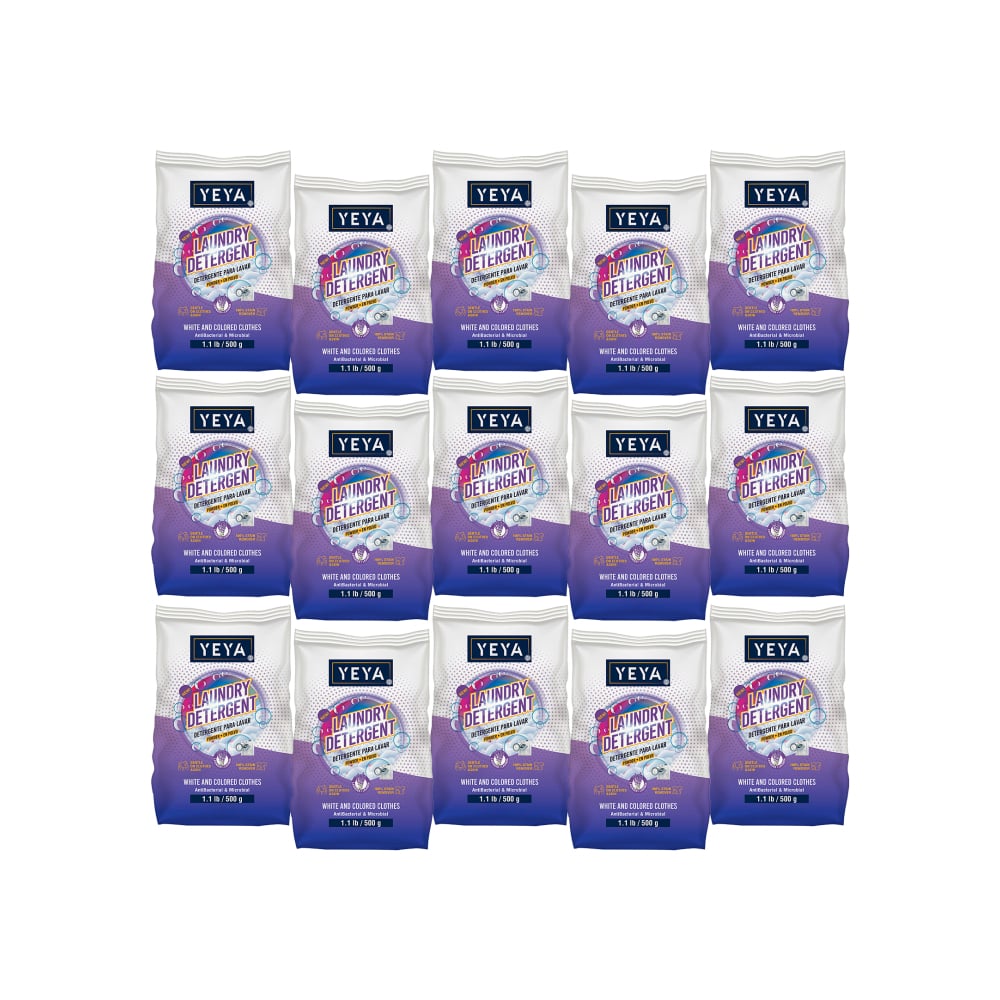 Detergente en polvo con aroma a lavanda Yeya (15 x 500 g / 1.1 lb) - Imagen 1