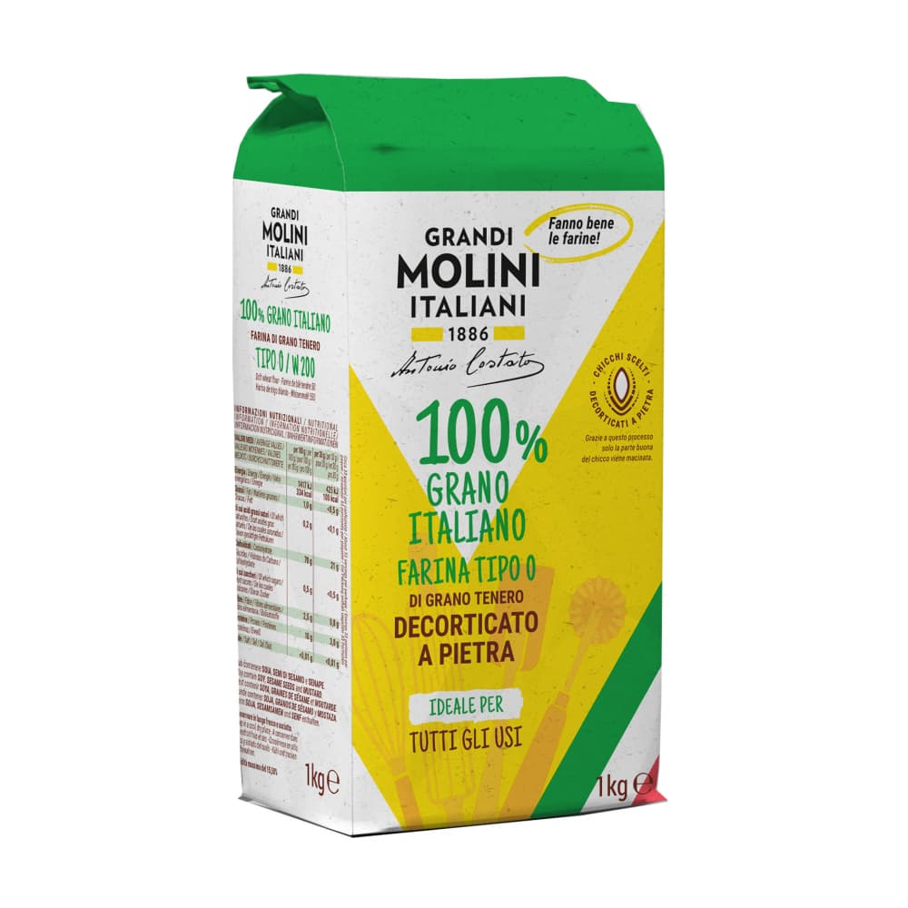 Harina de trigo blando Molini (1 kg / 2.2 lb) - Imagen 1